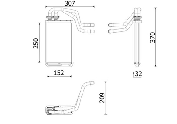 Mahle WäRmetauscher Innenraumheizung Premium Line AH 335 000P FüR Mercedes Vito-image