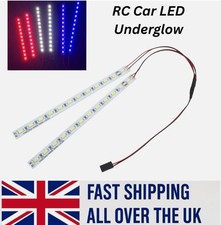 RC Car LED Underglow Kit - Red Blue Neon Light Strip for Chassis Body Drift - UK