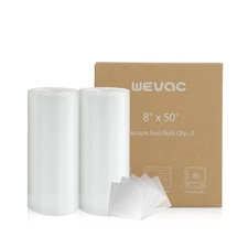 Vacuum Sealer Bags 8x50 Rolls 2 pack for Food Saver, Seal a Meal, Weston. Com...