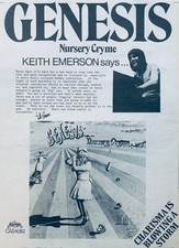 GENESIS 1971 original POSTER ADVERT NURSERY CRYME Peter Gabriel KEITH EMERSON