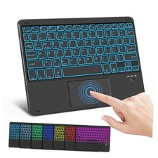 Backlit Bluetooth Keyboard with Touchpad, Portable Black backlit Touchpad