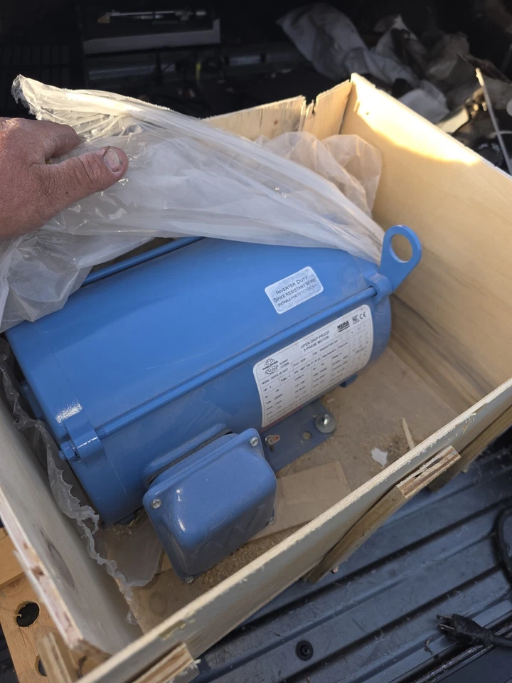 3 HP 3 Phase Electric Motor 1800 RPM 182T Frame ODP Open Drip Proof  230/460V - Image 3 of 3