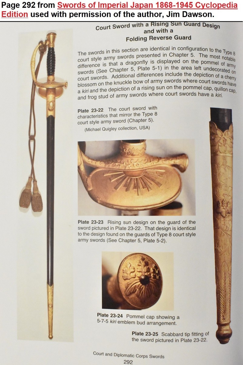 SUPER RARE PUBLISHED COURT SWORD* WWII Japanese Sword World