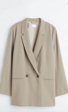 H M Classic Double breasted Beige Women's Blazer size M