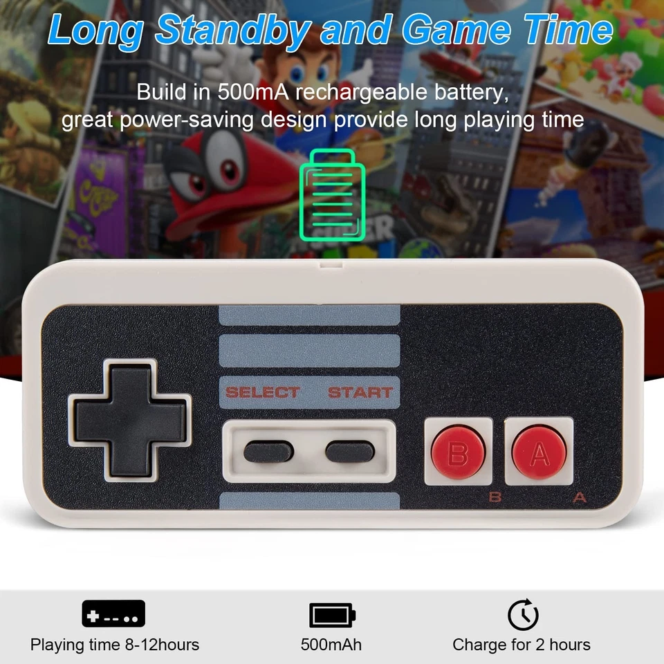 2X Controlador USB Inalámbrico Nes para Juegos de PC, Control Remoto USB Inalámbrico 2.4ghz N-E... Foto 3 de 4