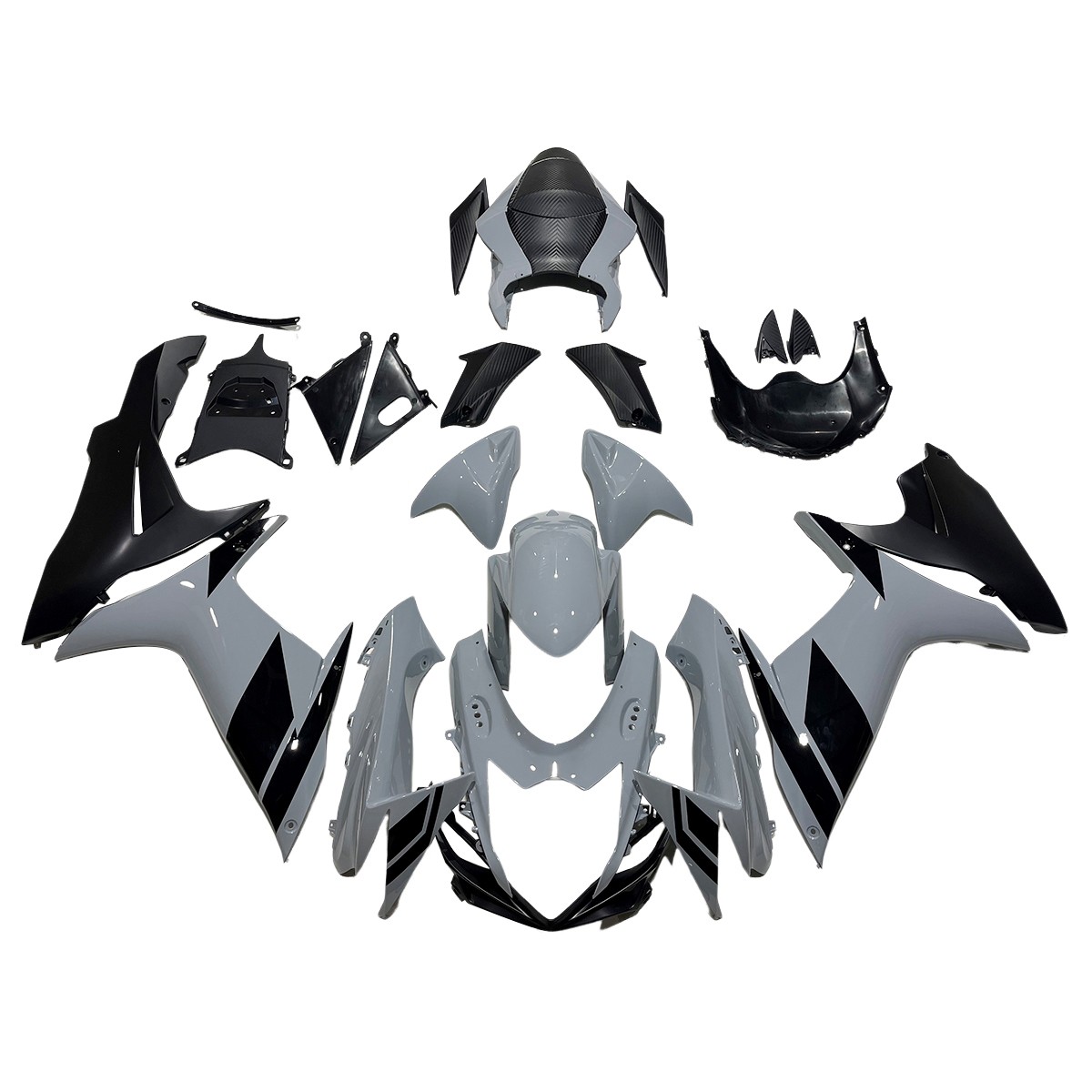 Gray Black Fairings Kit for 2011-2023 Suzuki GSXR600 GSXR750 12 13 ABS Bodywork