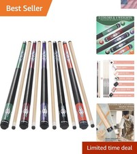 Pool Stick Set of - 58" Pool Cue Stick, Canadian Maple Professional Billiards...