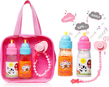 My Sweet Baby Magic Doll Feeding Bottle Set Disappearing Milk Bottles with Cr