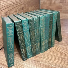 Small Books The World’s Best 100 Detective Stories 1929 10 Vol Set Green Gold