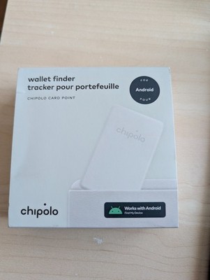 New Chipolo Card Point Bluetooth Wallet Finder for Android Devices ONLY - White