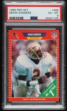 1989 Pro Set Deion Sanders #486 PSA 6 HOF 07tl