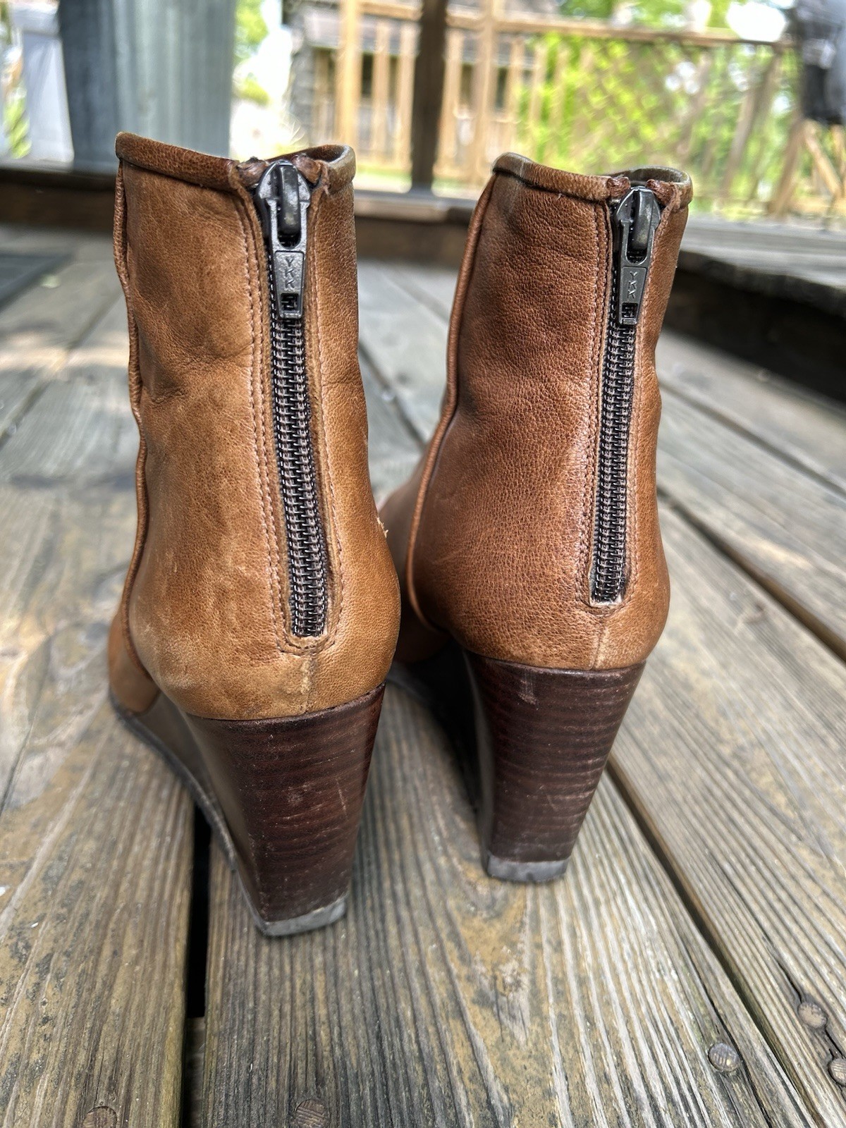 Stuart Weitzman Platform Brown Leather Booties (s… - image 4