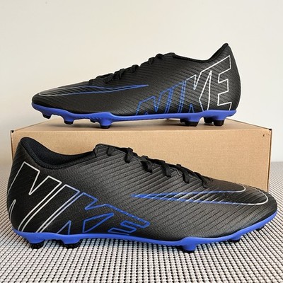 Nike Mercurial Vapor 15 Club FG Black Blue Cleats DJ5963-040 - Men s Size 13