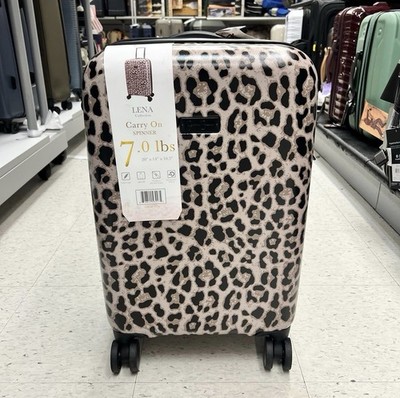 Jessica Simpson Lena Leopard Lightweight 20  CARRY ON Suitcase Luggage NWT