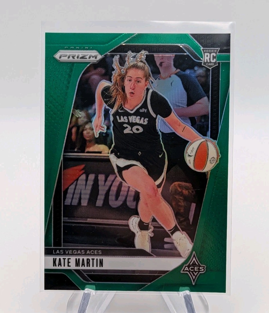 Kate Martin 2024 Panini Prizm WNBA Basketball Green Holo Prizm RC SP #126 Aces