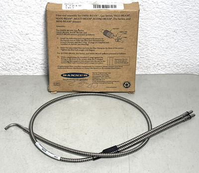 Banner BA23S Diffuse Mode Bifurcated Glass Angle Fiber Optics 36'' Long 17210-New