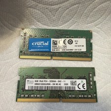 Lot of 2 DDR4 3200 SODIMM RAM 8GB Memory Various Brands 16GB TOTAL - TESTED