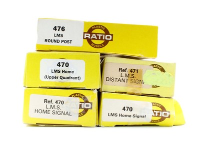 RATIO ''OO'' MASSSTAB MENGE 5 LMS SORTIERT KUNSTSTOFF HAUS/FERNSIGNAL KITS
