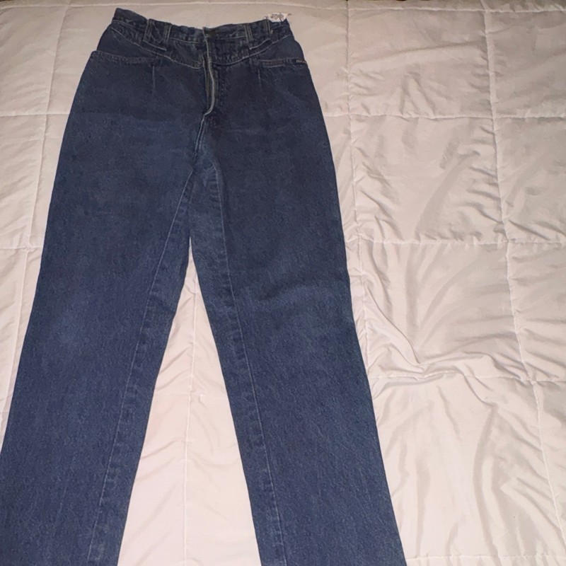 Rockies Women’s Straight Leg Jeans Medium Wash Blue Denim High Rise 5-Pocket 12