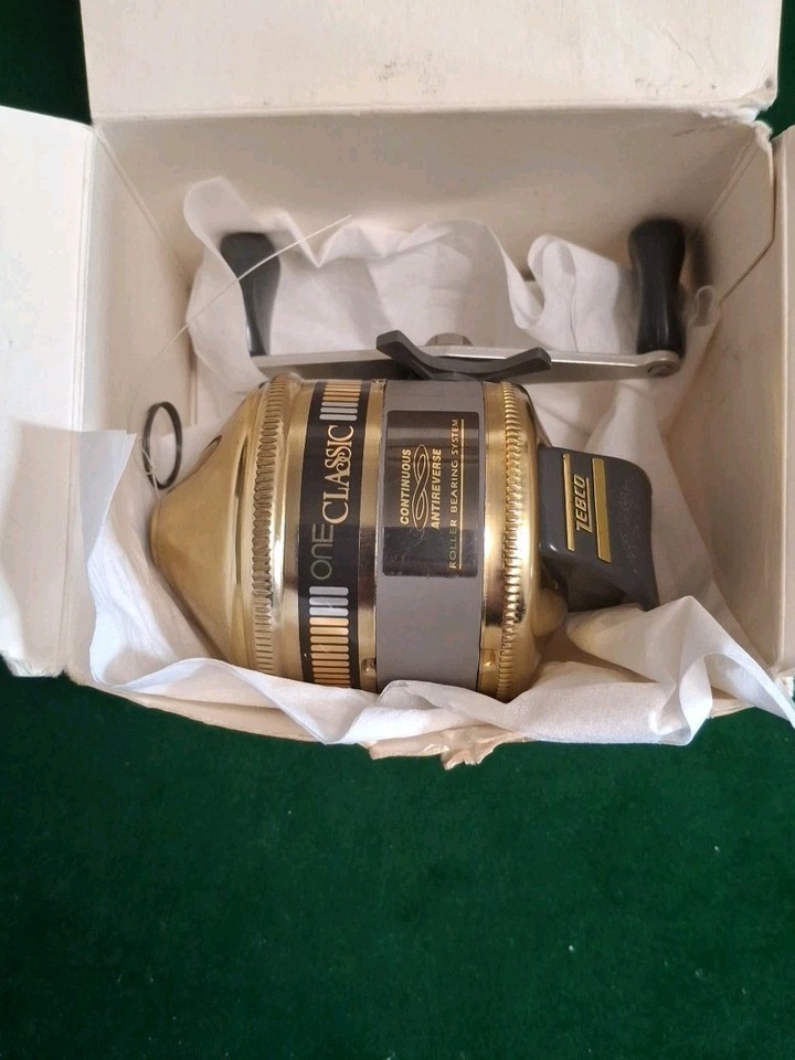 Vintage Zebco One Classic Feather Touch Fishing Reel, Used