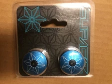 Supacaz Screw-in Bar Plugs Ends Handlebar Bicycle Blue Aqua Road Drop Bars