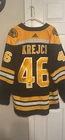 Boston Bruins Home #46 David Krejci Autographed Hockey Jersey