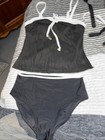 Women’s Black & White Tankini, Size Medium — photo 1