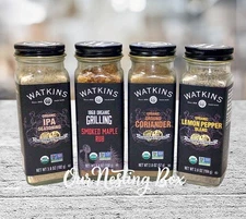 4 Watkins Organic Grilling Smoked Maple Rub Coriander IPA Lemon Pepper Seasoning