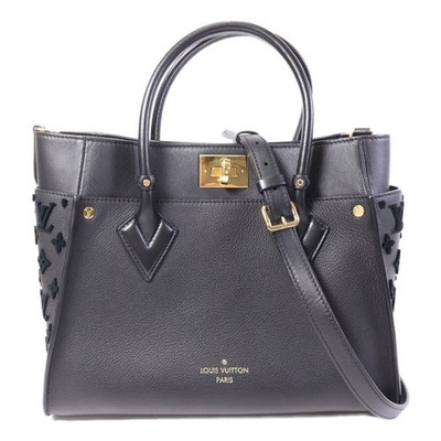 LOUIS VUITTON LV On My Side MM 2 Way Shoulder Bag M53826 Calfskin Leather Black
