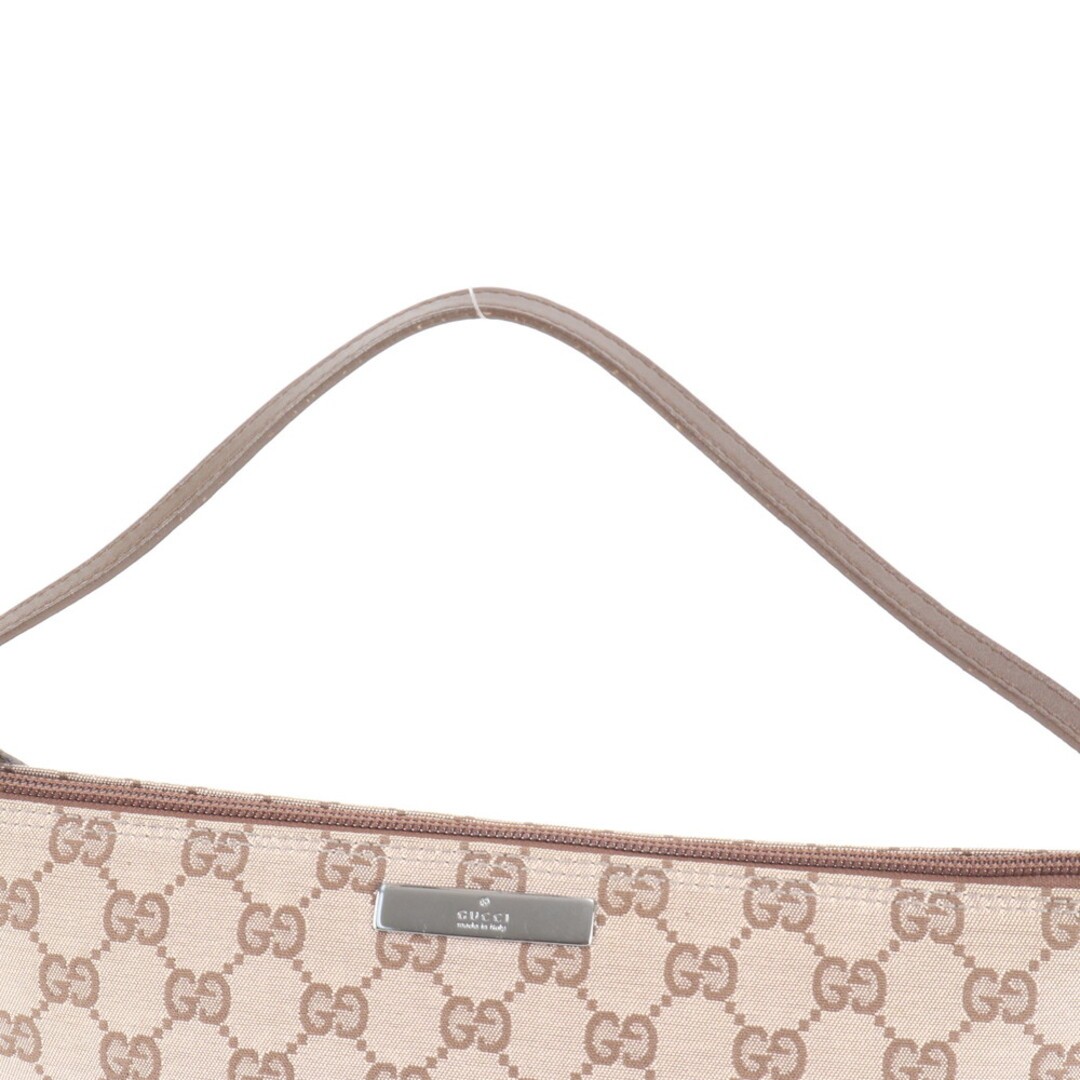 Gucci GG Canvas Accessory Pouch Leather Handle Used, 21x11cm Bag thumbnail 2