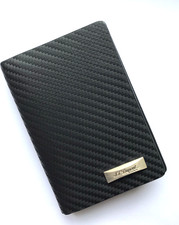 S.T. Dupont Black Carbon Leather Card Holder Wallet, 170004, New In Box