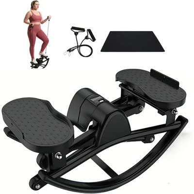 Rocking Stepper Side To Side Mini Stair Stepper 350 LBS Capacity with Bands