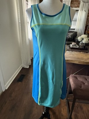 Title Nine Gidget Color Block Athletic Dress Size M Tennis Dress Blue Green NWT