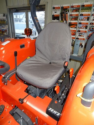 2008 and Up Kubota Seat Covers for tractor MX4800,MX5000,MX5200 in Gray Twill.