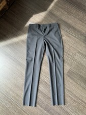 Acne Studios Mens Unhemmed Slim Trousers With Tags Size 46 34 US Waist Gray