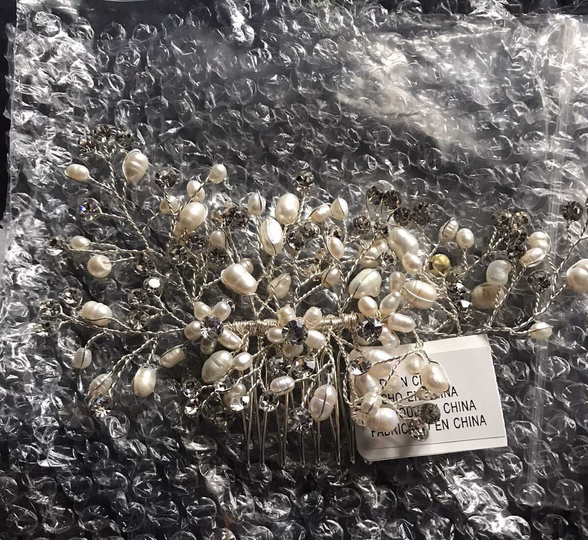 NEW Beautiful Pearl Wedding Hair Clip David