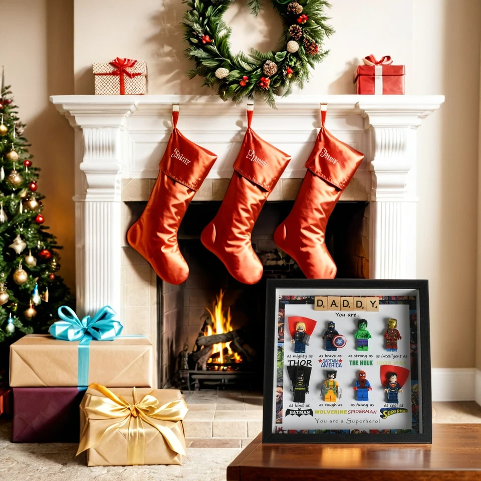 Marco de fotos personalizado del día del padre, eres mi superhéroe, regalo para papá Foto 3 de 4