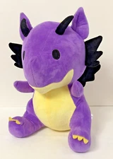 Fukuya Dragon Big Plush Purple 14 Inch Animal Toy - Near Mint Condition
