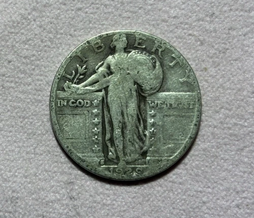 1929 (S) Standing Liberty Quarter Silver 25¢ - Very Good - Starting under melt!!