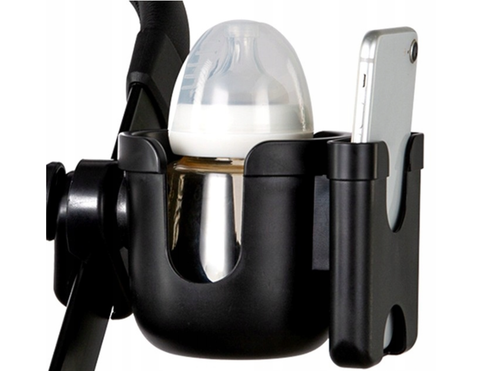 Kinderwagen Getränkehalter 2in1 Handyhalter verstellbarer Griff - Bild 2 von 8