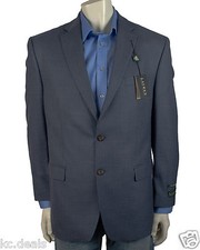 LAUREN RALPH LAUREN MENS HOUNDSTOOTH SILK WOOL JACKET BLAZER COAT Polo Navy