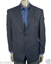 LAUREN RALPH LAUREN MENS HOUNDSTOOTH SILK WOOL JACKET BLAZER COAT Polo Navy 
