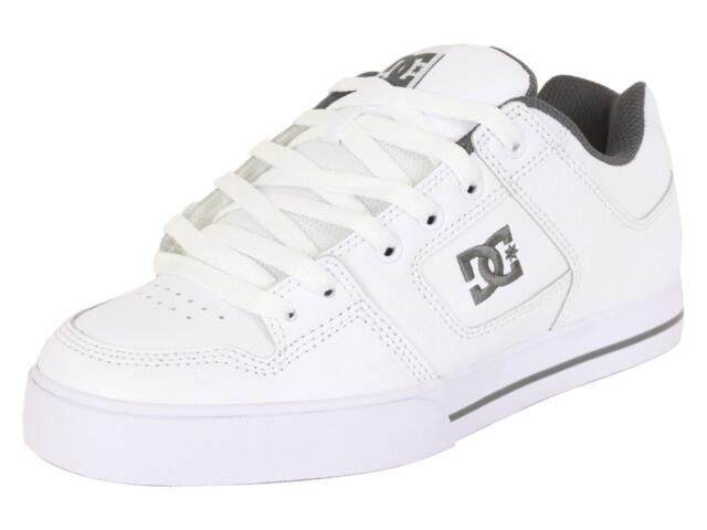 DC Shoes Men&#039;s Pure White/Battleship/White Skateboarding Sneakers Shoes