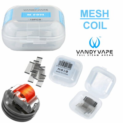 VandyVape M V2 RDA Coils 10er Pack Wickeldraht Mesh E-Zigarette Watte TOP NEU