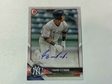 THAIRO ESTRADA 2018 Bowman Rookie RC Autograph Yankees Card !!