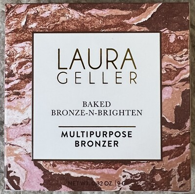 Laura Geller Baked Bronze N Brighten Bronzer *Medium Multipurpose New Box 0.32oz