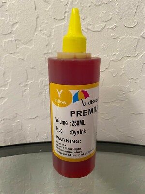 250ml Yellow bulk refill ink for HP inkjet printer | eBay