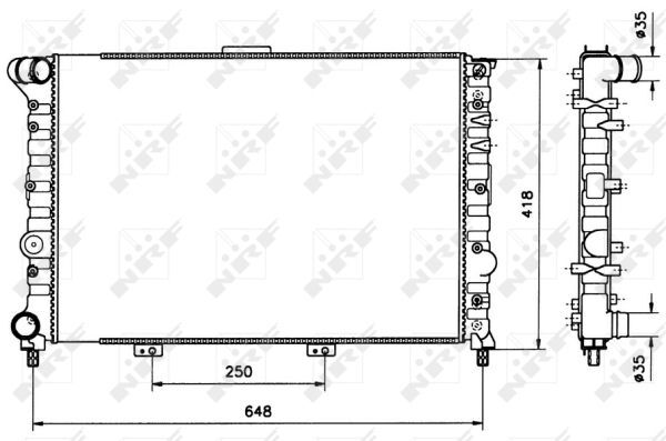 Radiatore, Raffreddamento motore - NRF 58216