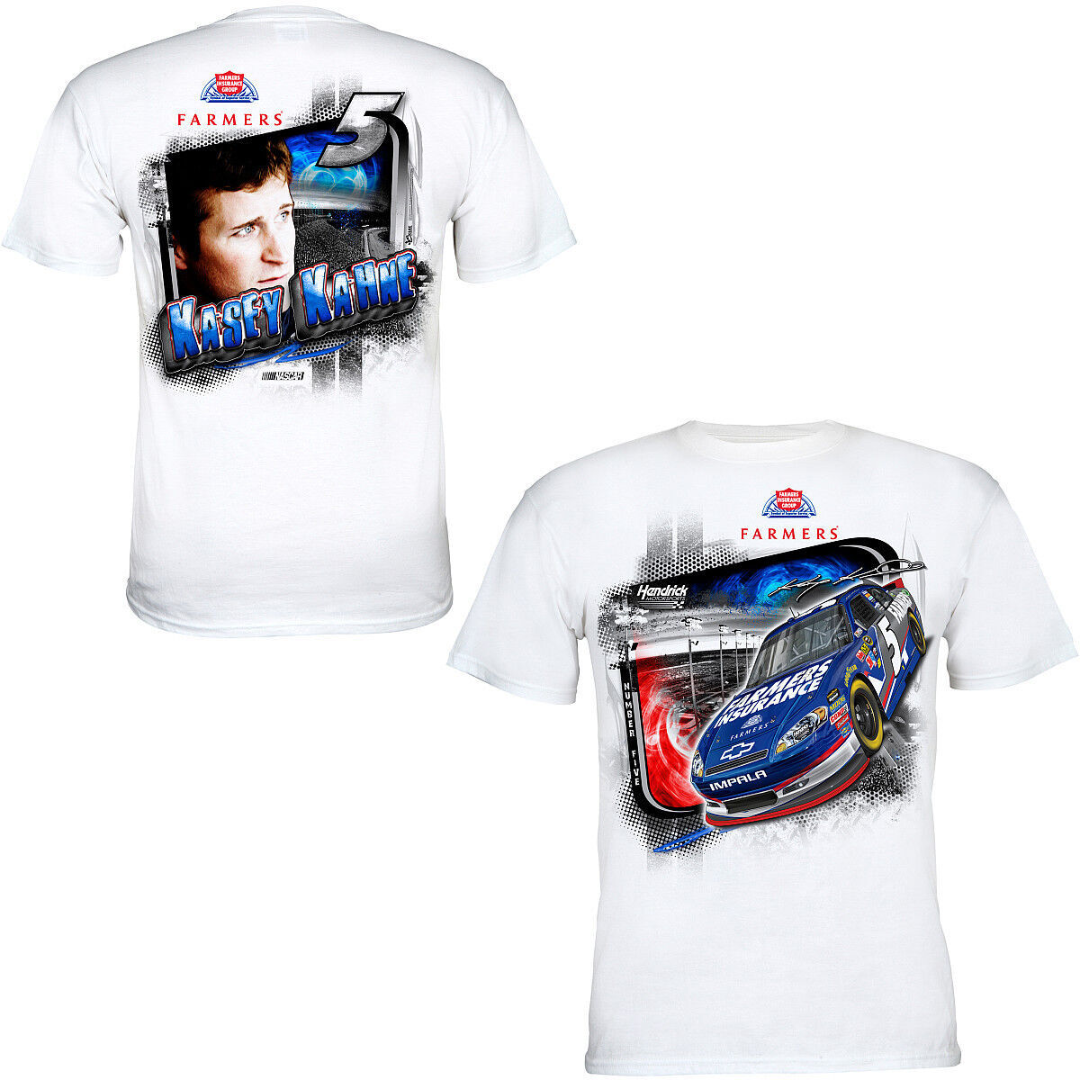 Kasey Kahne #5 White Draft Men's Shirt Chase Hendrick Motorsports