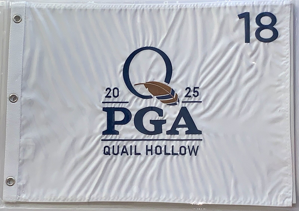 2024マスターズ　フラッグ 2025 Pga Championship Flag Quail Hollow white embroidered